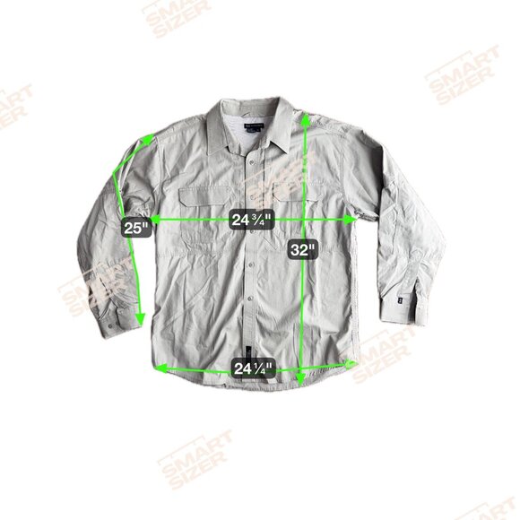 5.11 Tactical Series XL Thick Long Sleeve Button Up Shirt Dual Pockets Vented - Picture 2 of 7